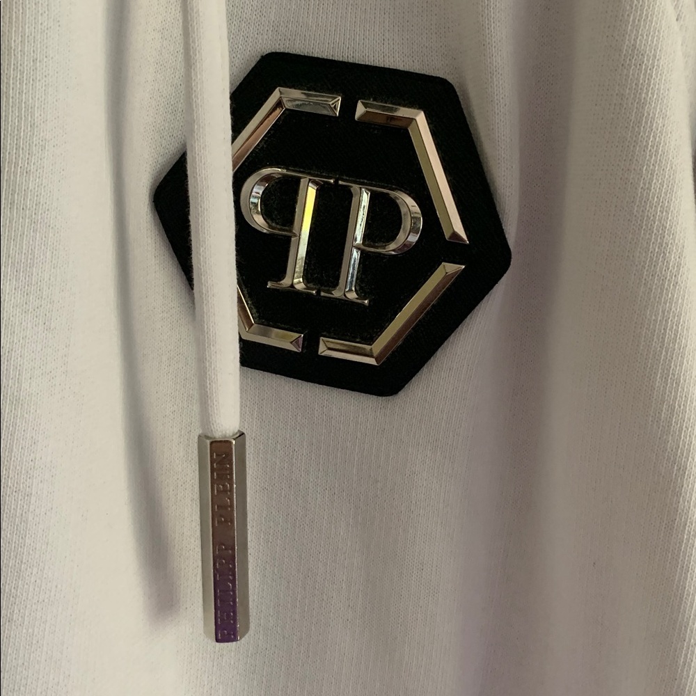 PHILIPP PLEIN White Hoodie with Skull Design - Size: 3XL - Picture 8 of 10